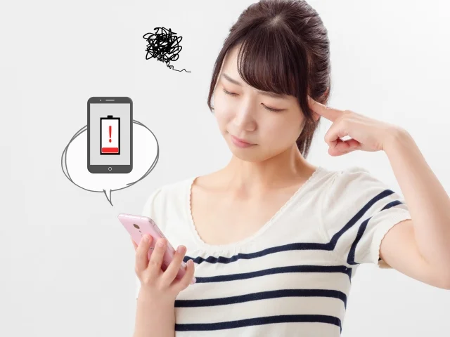 AQUOS R2 バッテリー交換 — 修理の様子