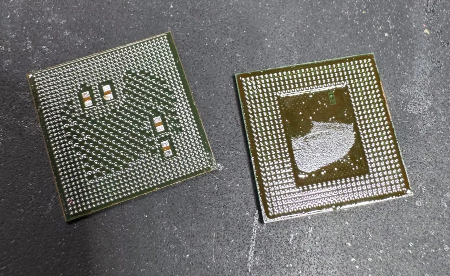 AQUOS R Compact マザーボード修理・IC 基板修理 — 修理の様子