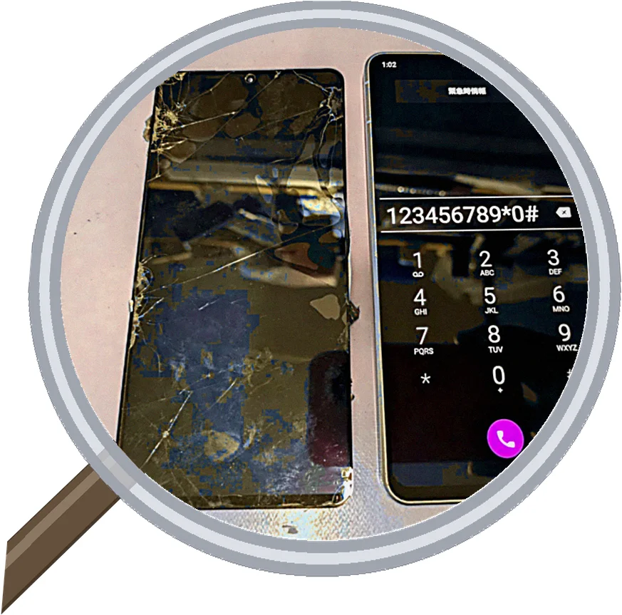 シャープ AQUOS R7の画面が緑色に。ディスプレイ交換で完全復活しました — 修理の様子