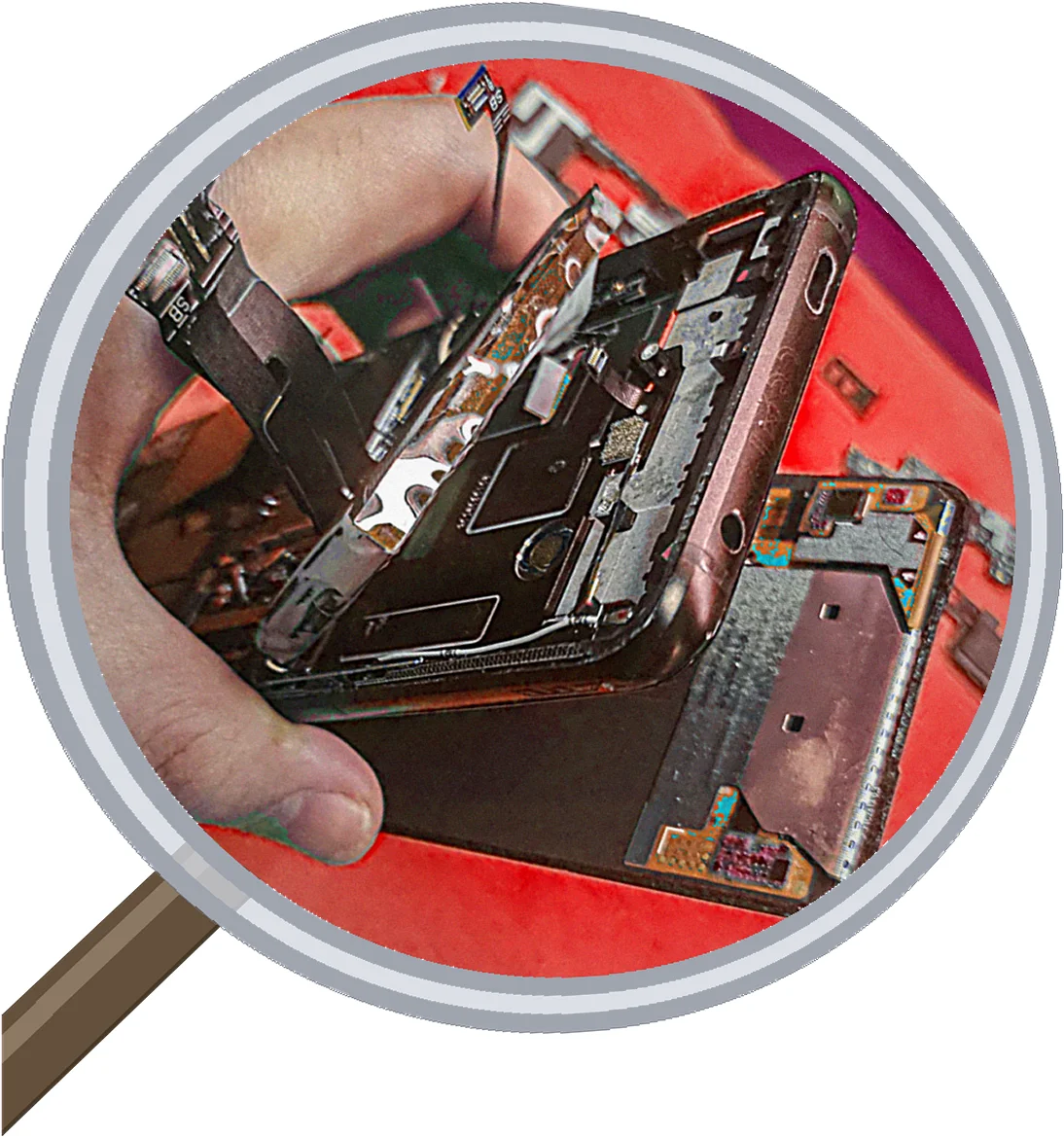 ROG Phone6 画面・リアパネル割れ修理 -東京- — 修理の様子