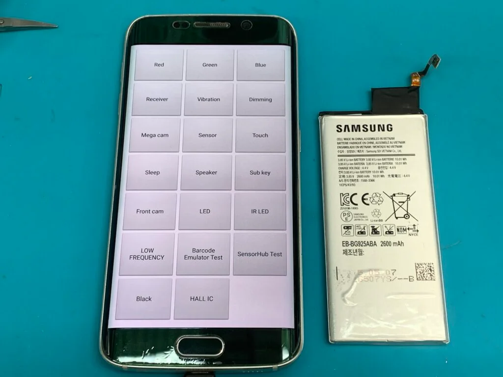 Galaxy S6 バッテリー交換 — 修理の様子