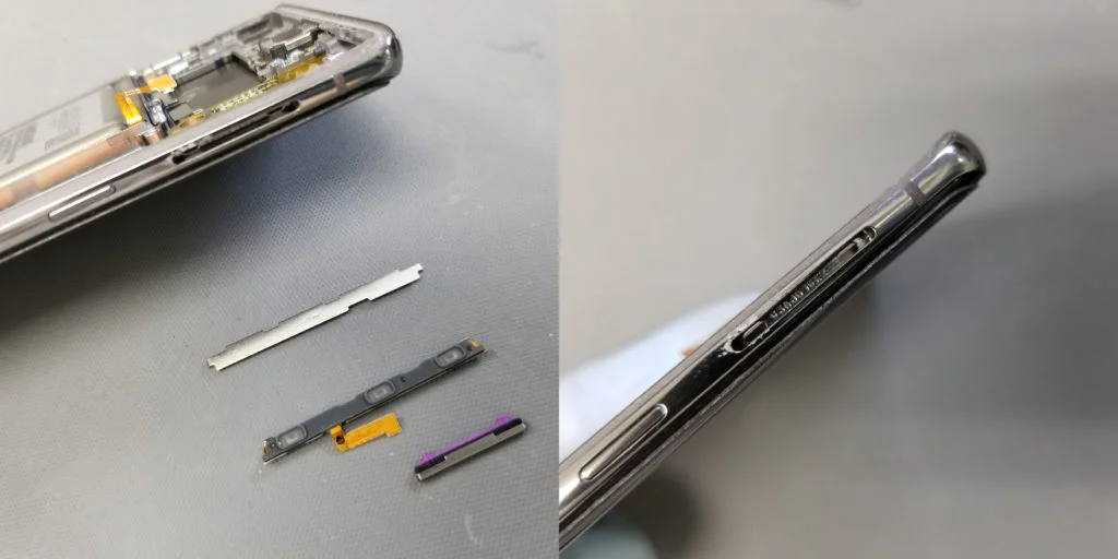 Galaxy A54 5G(日本版) ボタン修理 — 修理の様子