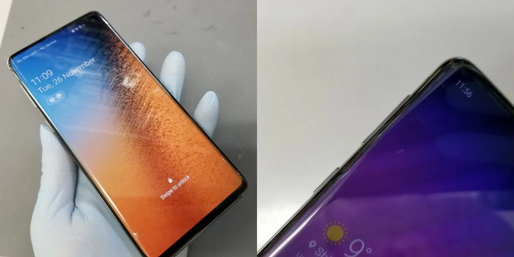 Galaxy Note Edge ボタン修理 — 修理の様子