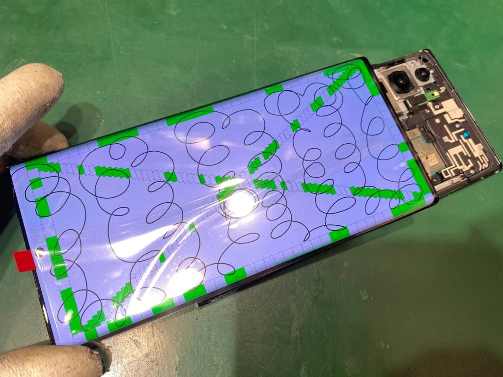 Galaxy Note10 液晶修理 — 修理の様子