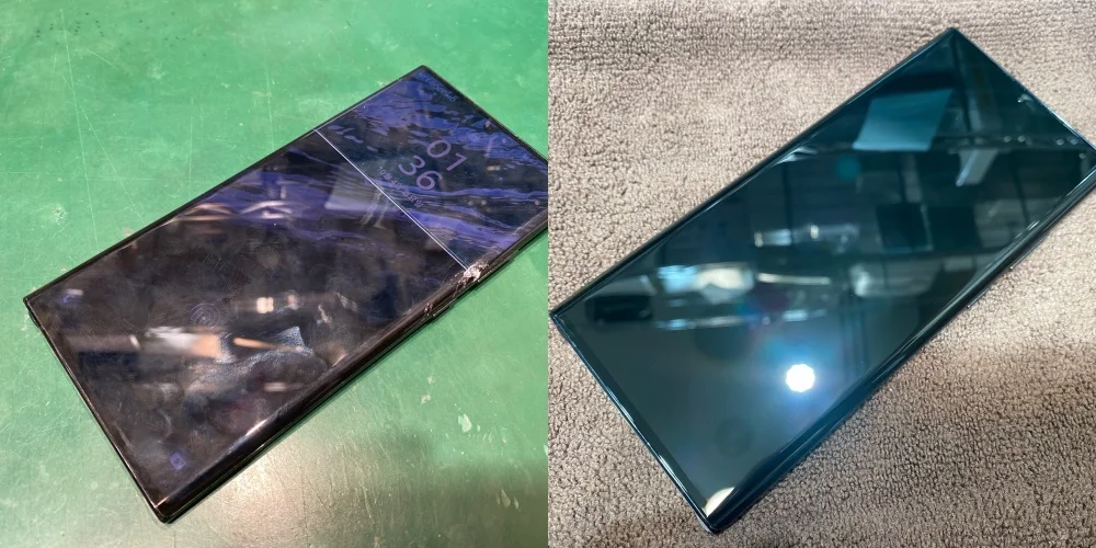 Galaxy A54 5G(日本版) 液晶修理 — 修理の様子
