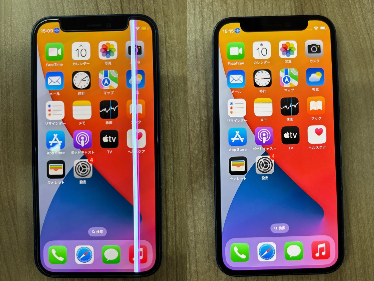 iPhone XS Max 画面割れ修理 — 修理の様子