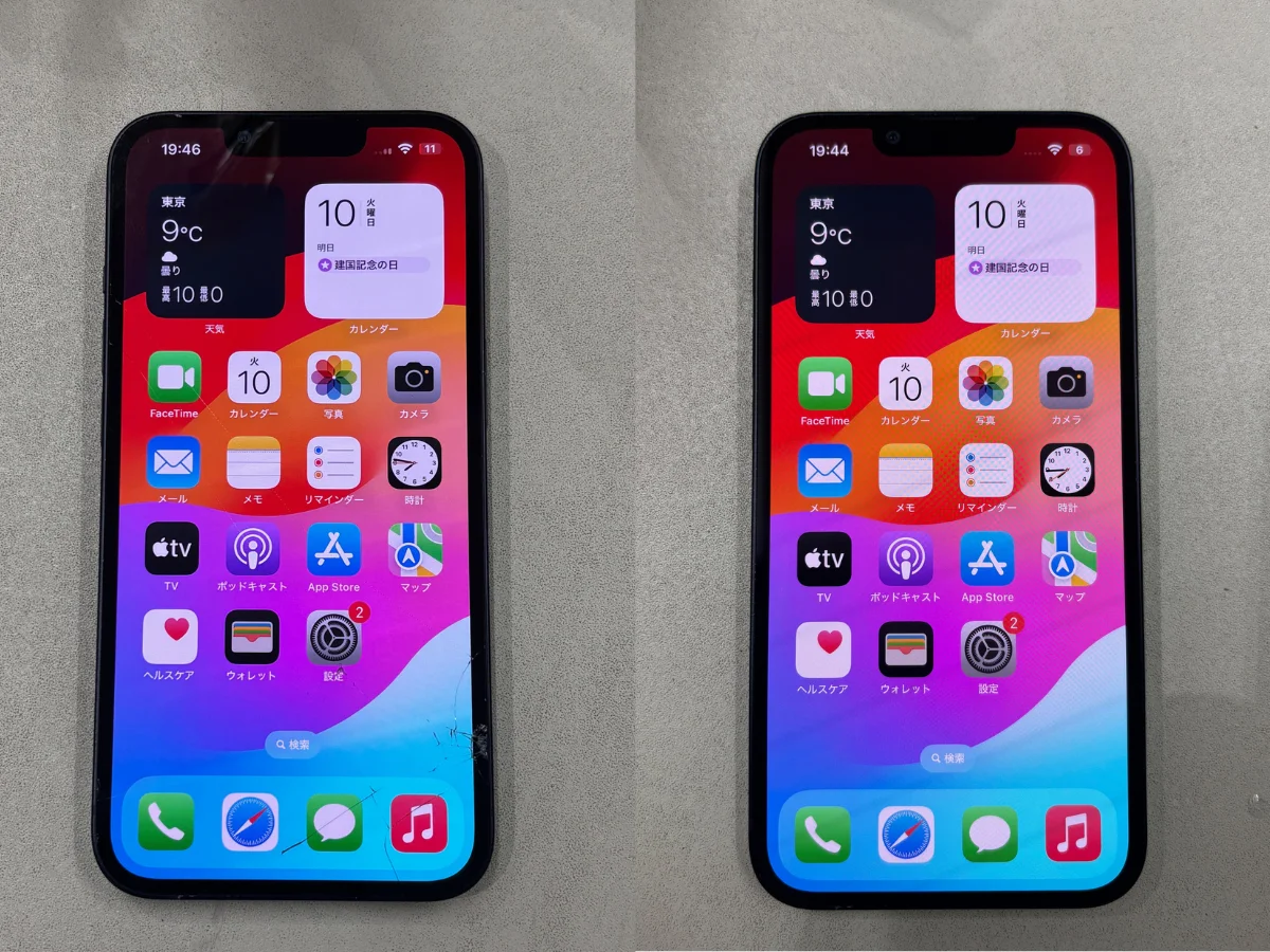 iPhone 12 画面割れ修理 — 修理の様子