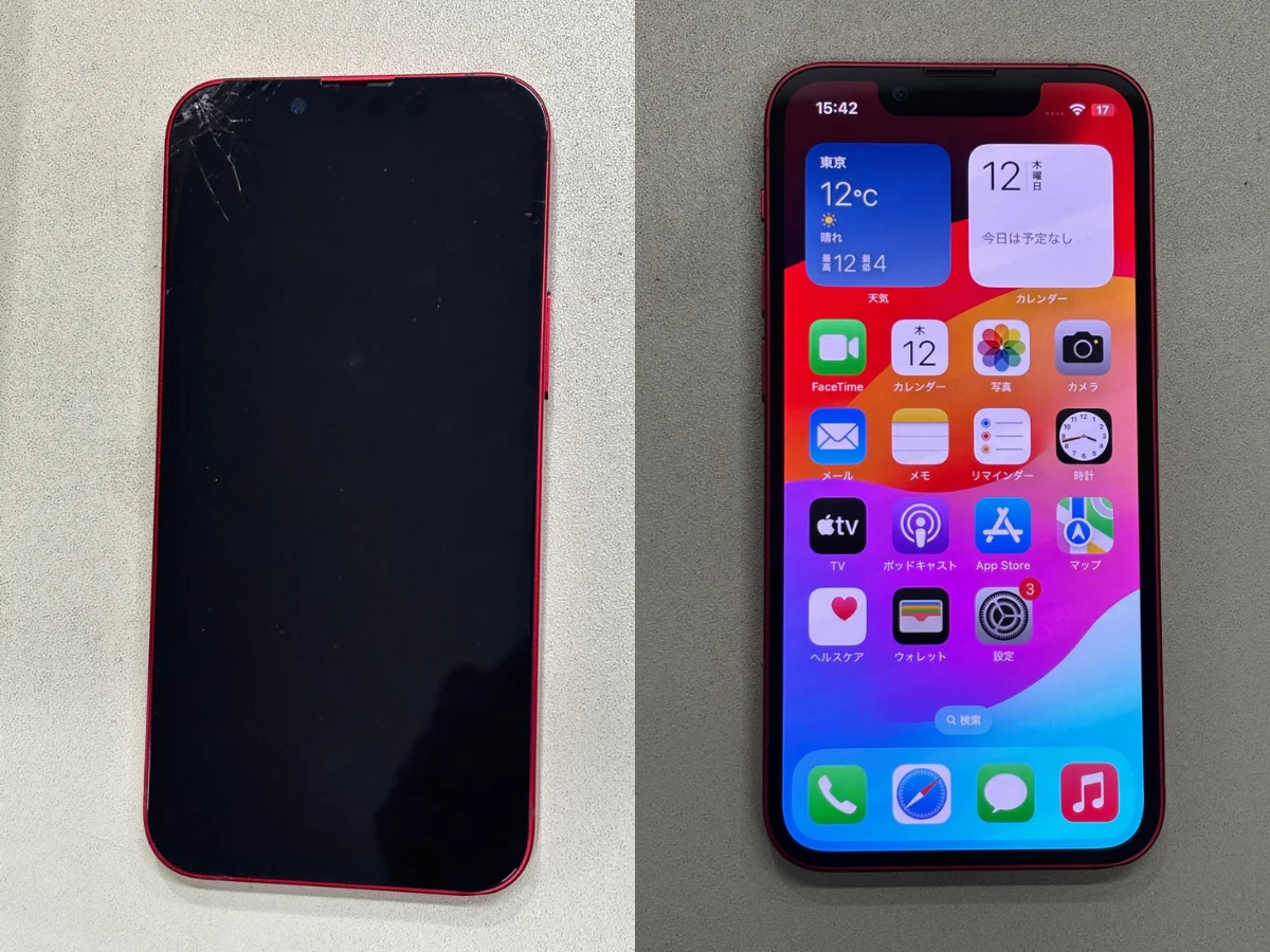 iPhone 5 液晶修理 — 修理の様子