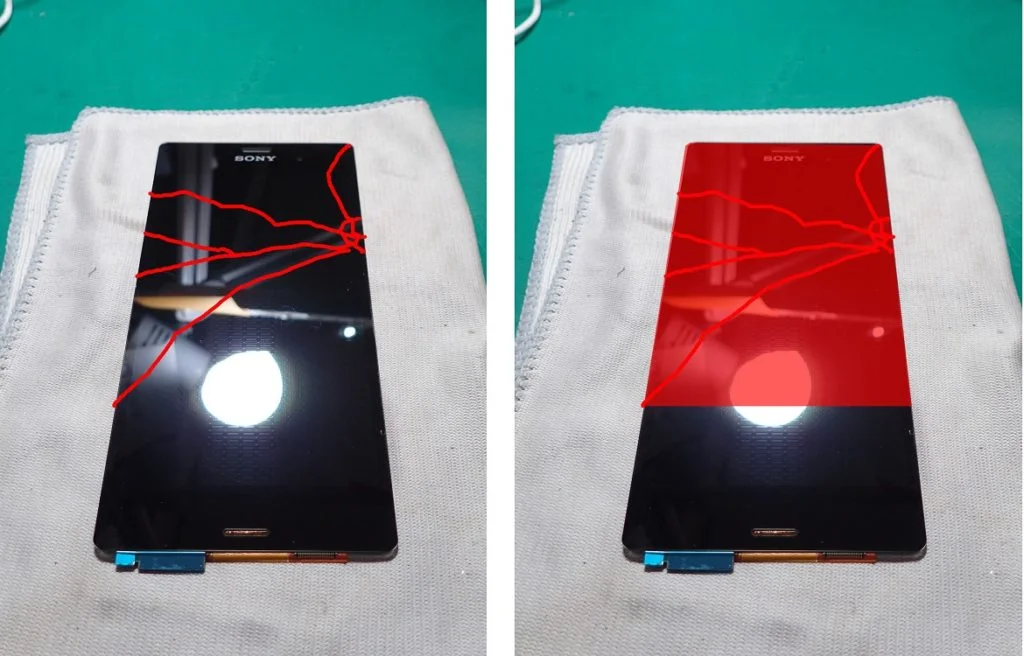 ZTE Libero 2 液晶修理 — 修理の様子