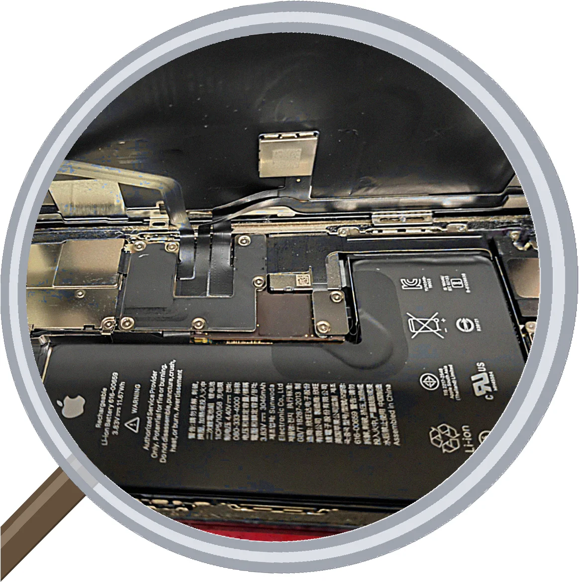 iPhone 11 Pro screen-crack 修理事例