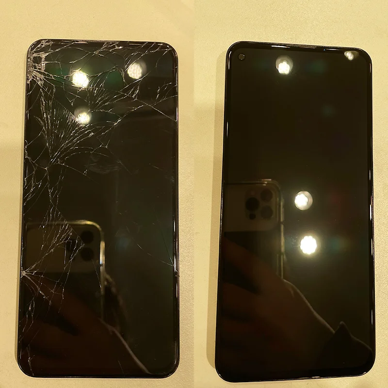 Google Pixel 4 XL 画面割れ修理 — 修理の様子
