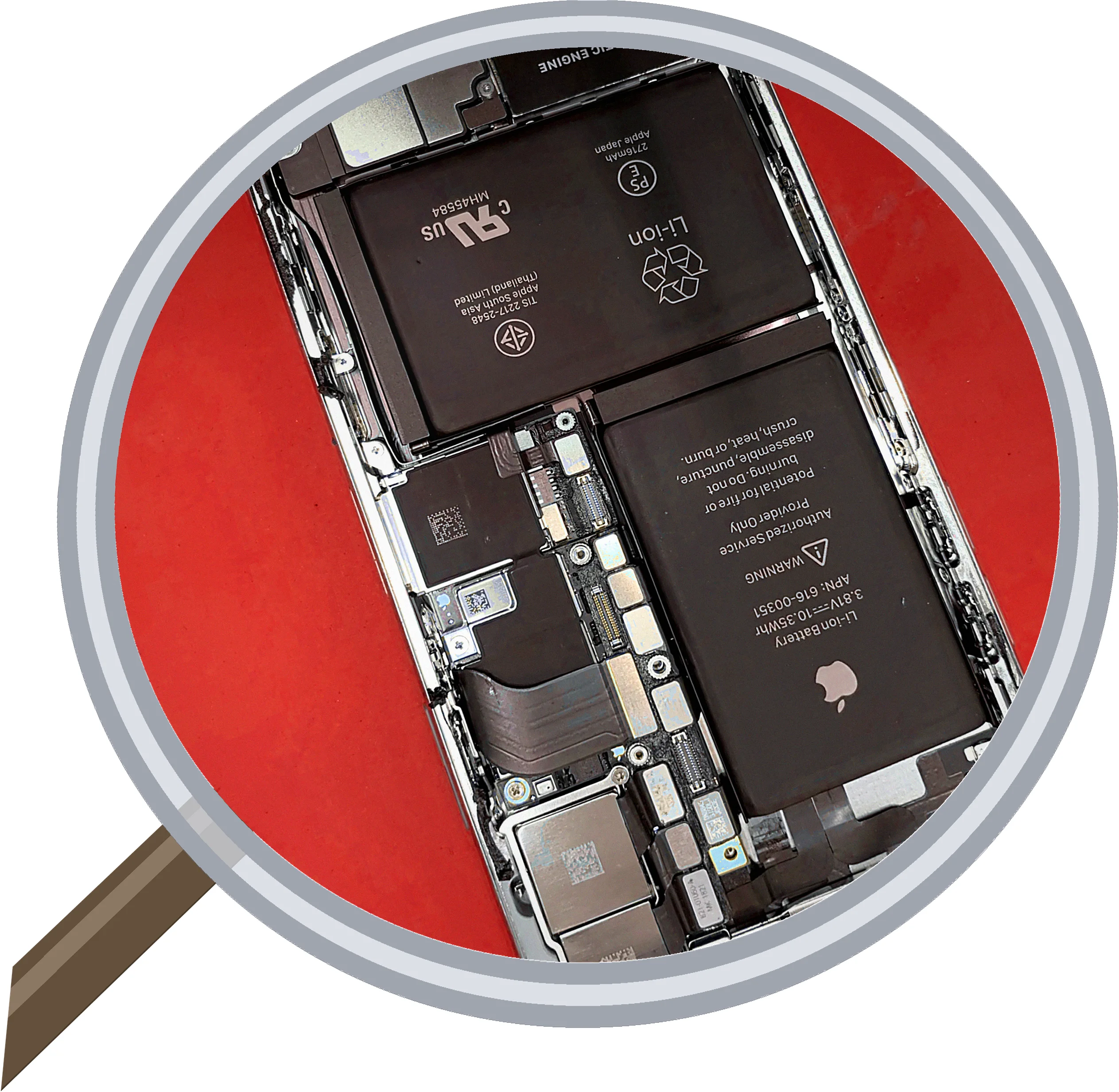 iPhone X battery 修理事例