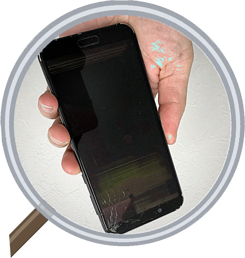 AQUOS sense2 SHV43 画面割れ修理 — 修理の様子