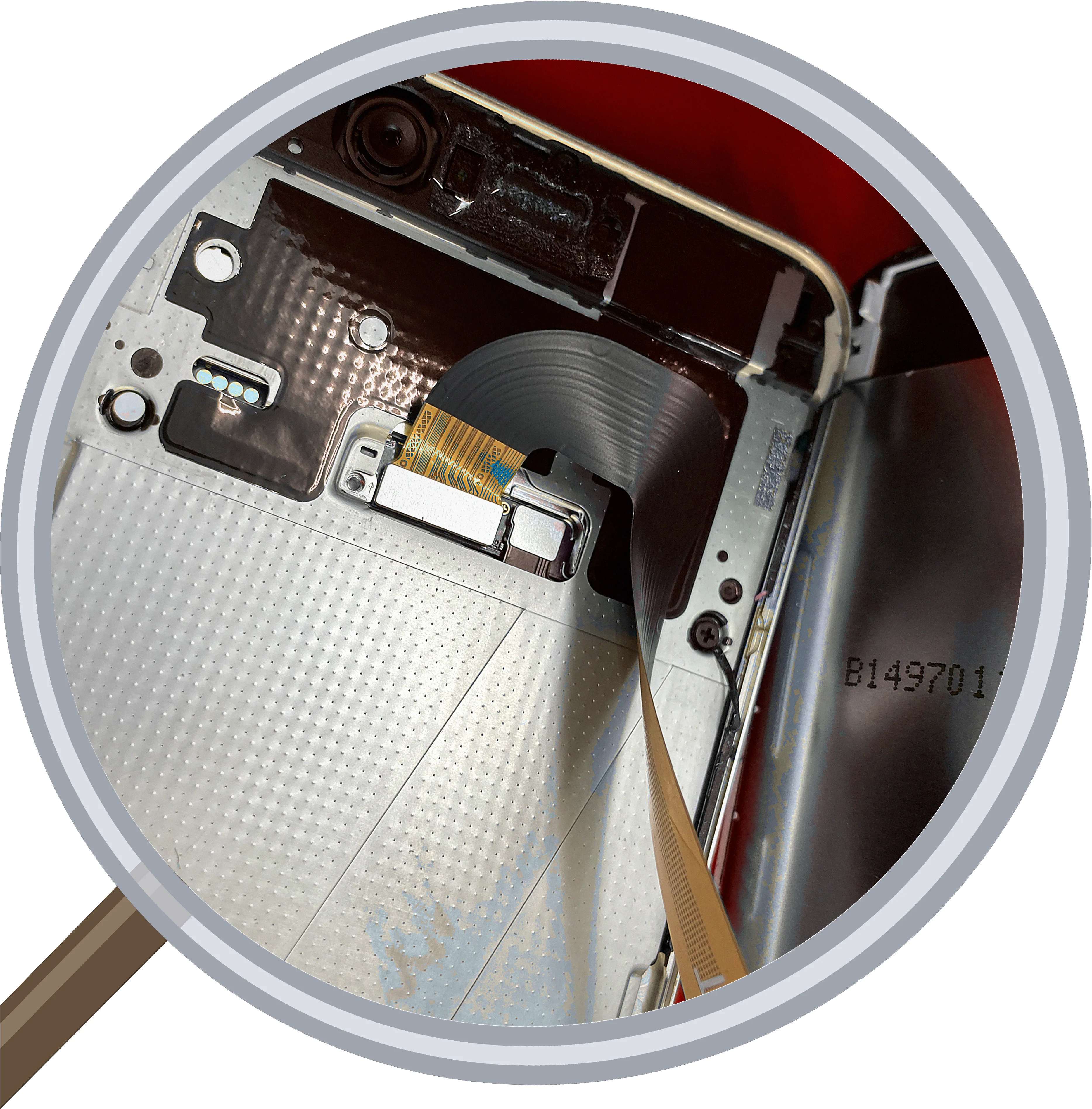 HUAWEI nova2の画面割れ修理｜大阪難波・日本橋のスマホ修理ショップ — 修理の様子