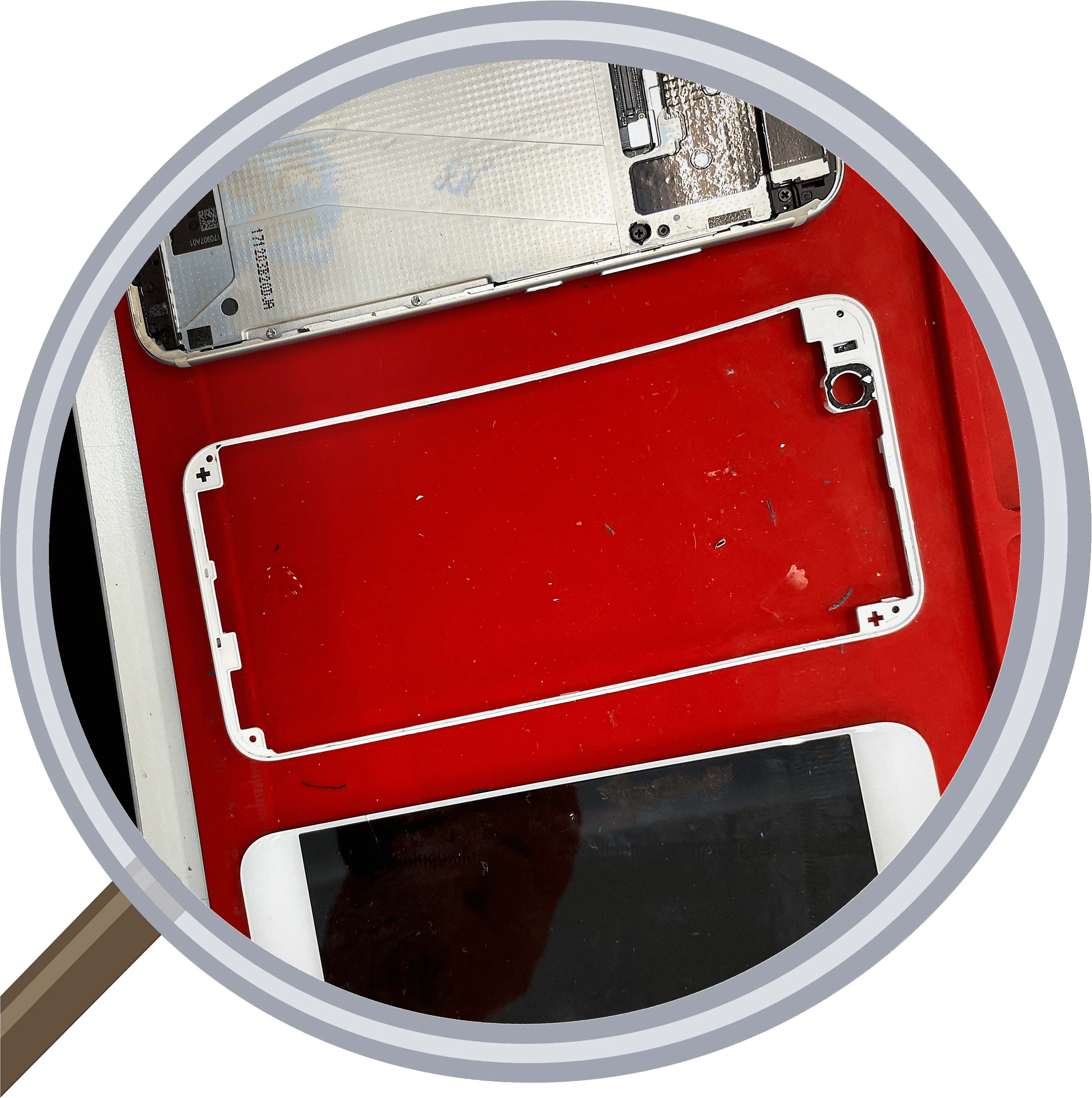 HUAWEI nova2の画面割れ修理｜大阪難波・日本橋のスマホ修理ショップ — 修理の様子