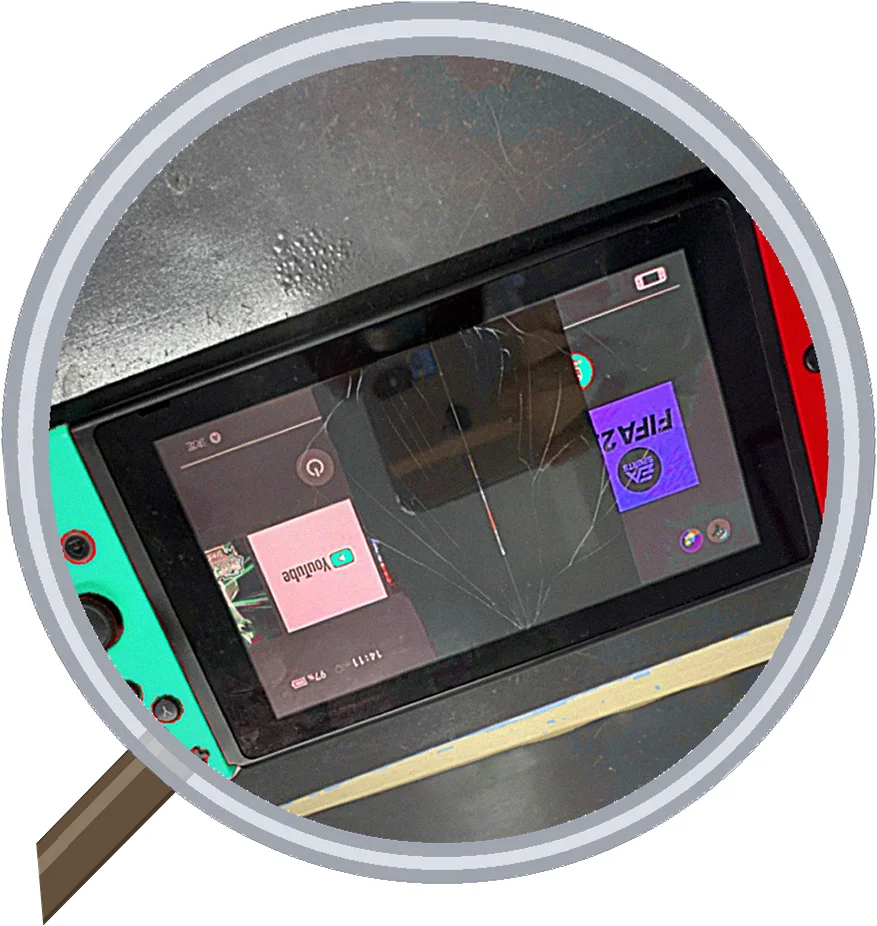 Nintendo Switch 液晶真っ黒 修理|大阪・松屋町スマエキ — 修理の様子