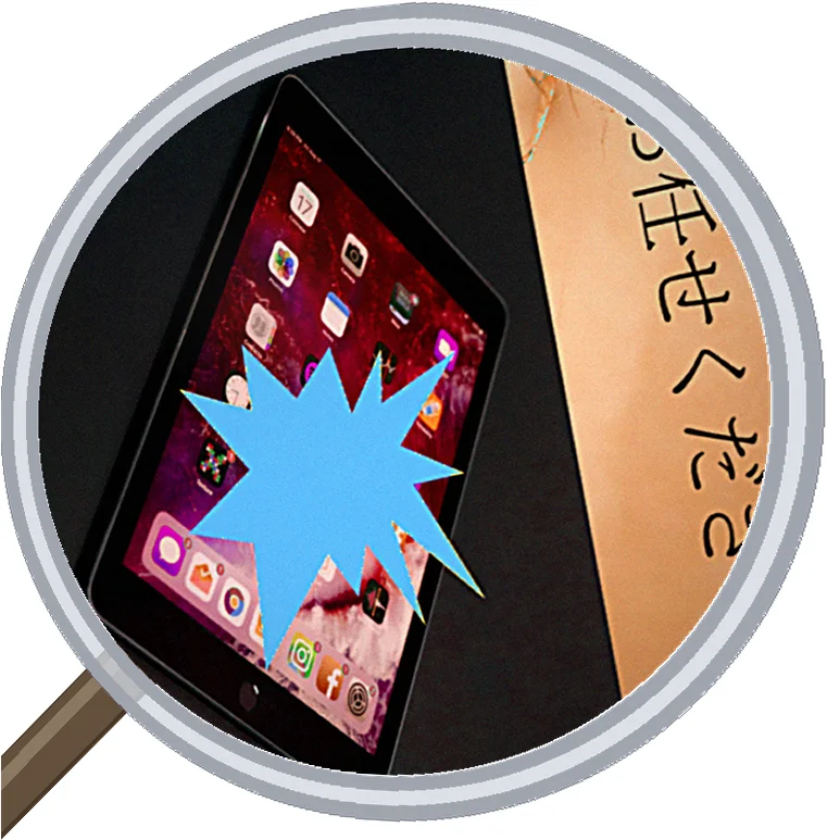 iPad 第 9 世代 ガラス割れ｜内部基板を守る修理｜大阪松屋町
