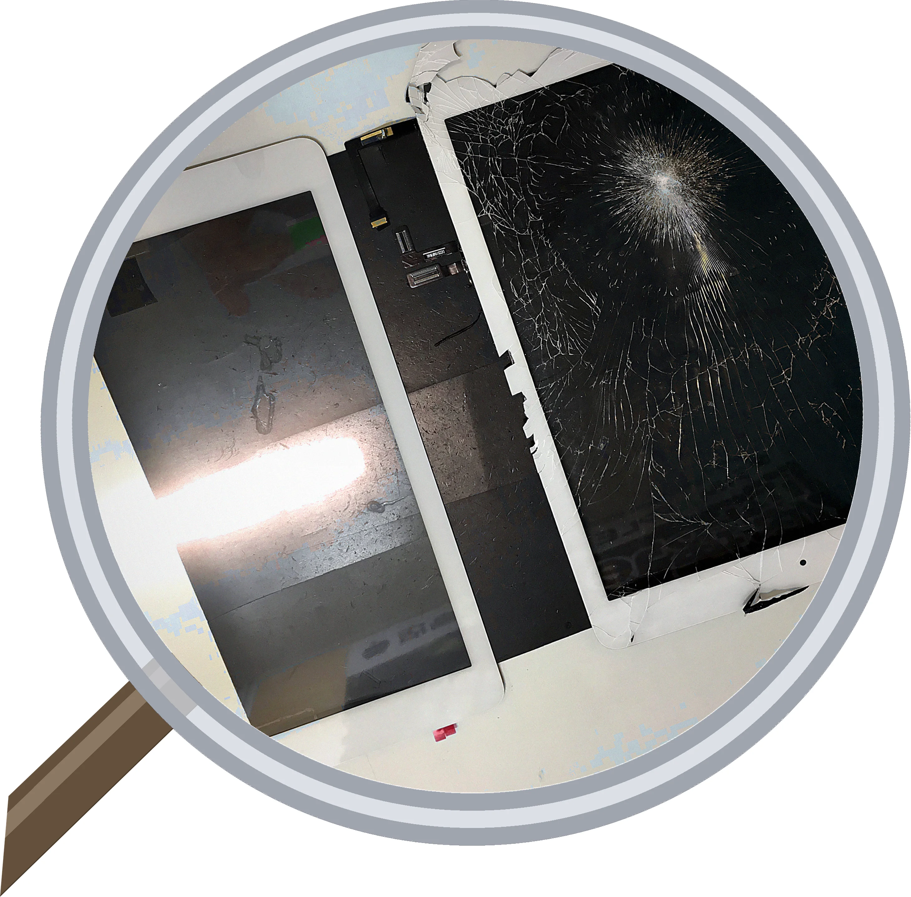 iPad Air screen-crack 修理事例