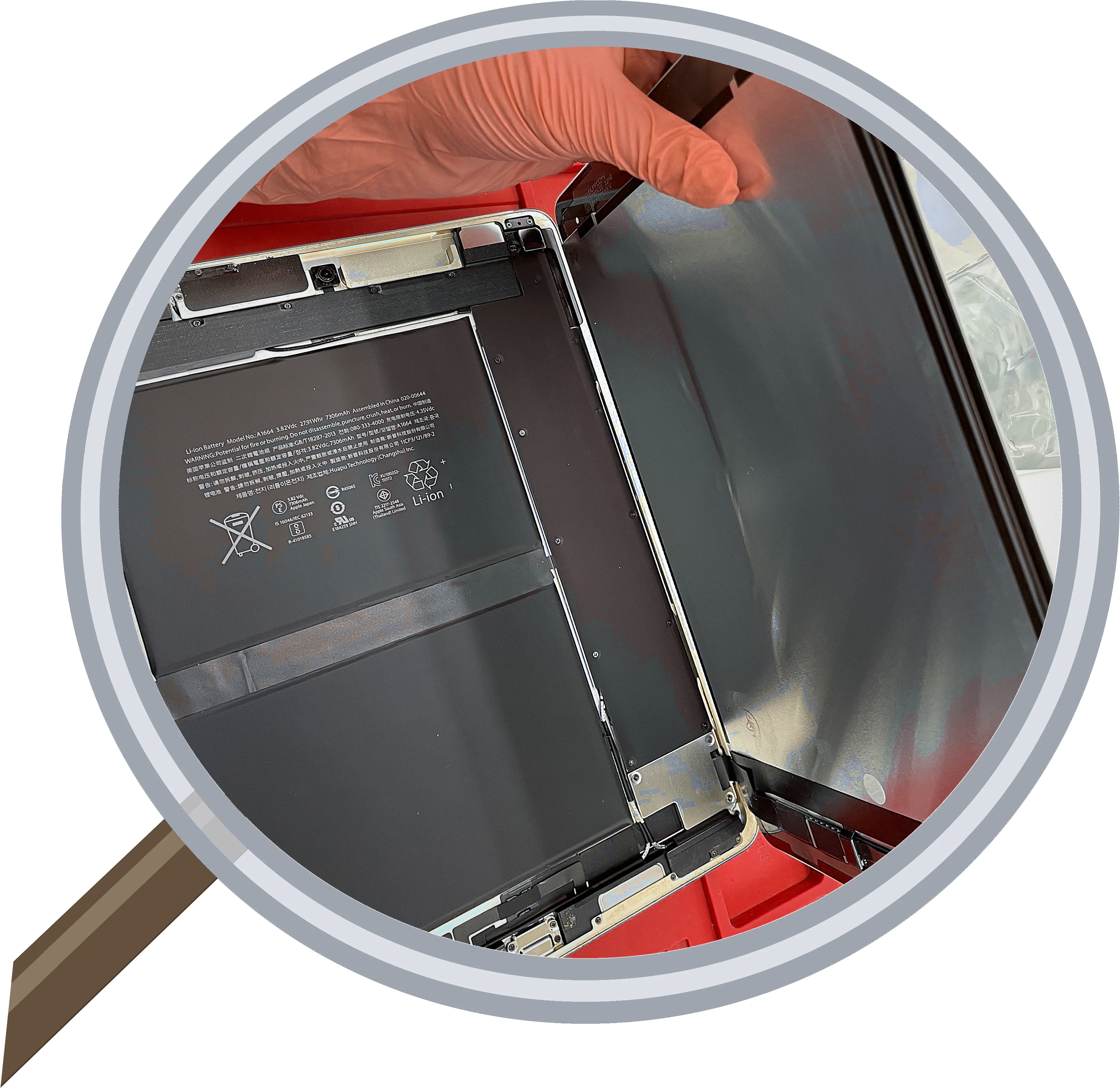 iPad Pro 9の画面が浮いてる？バッテリー膨張の危険性と対策 — 修理の様子