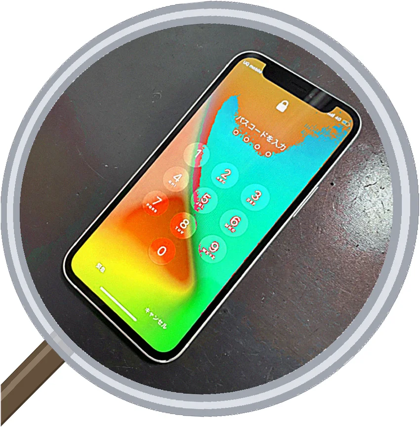 【修理事例】iPhone 12 mini 画面修理　表示異常が当日に解消 — 修理の様子