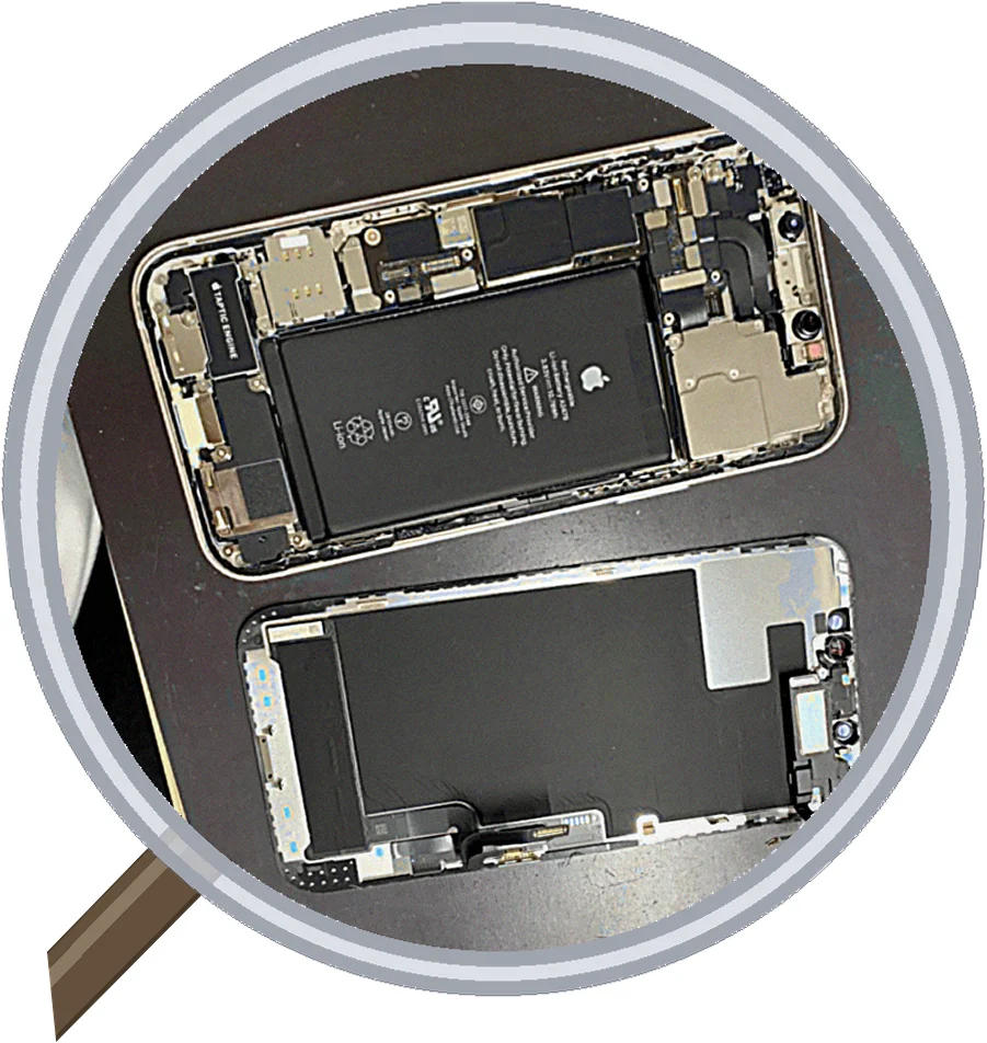 iPhone 12 液晶の丸いシミ修理|大阪・松屋町スマエキ|最短30分