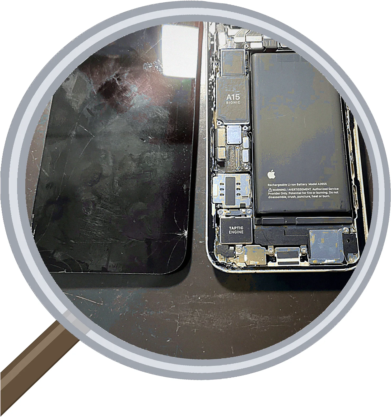 iPhone 13 ホーム画面の割れ修理事例 - <a href=