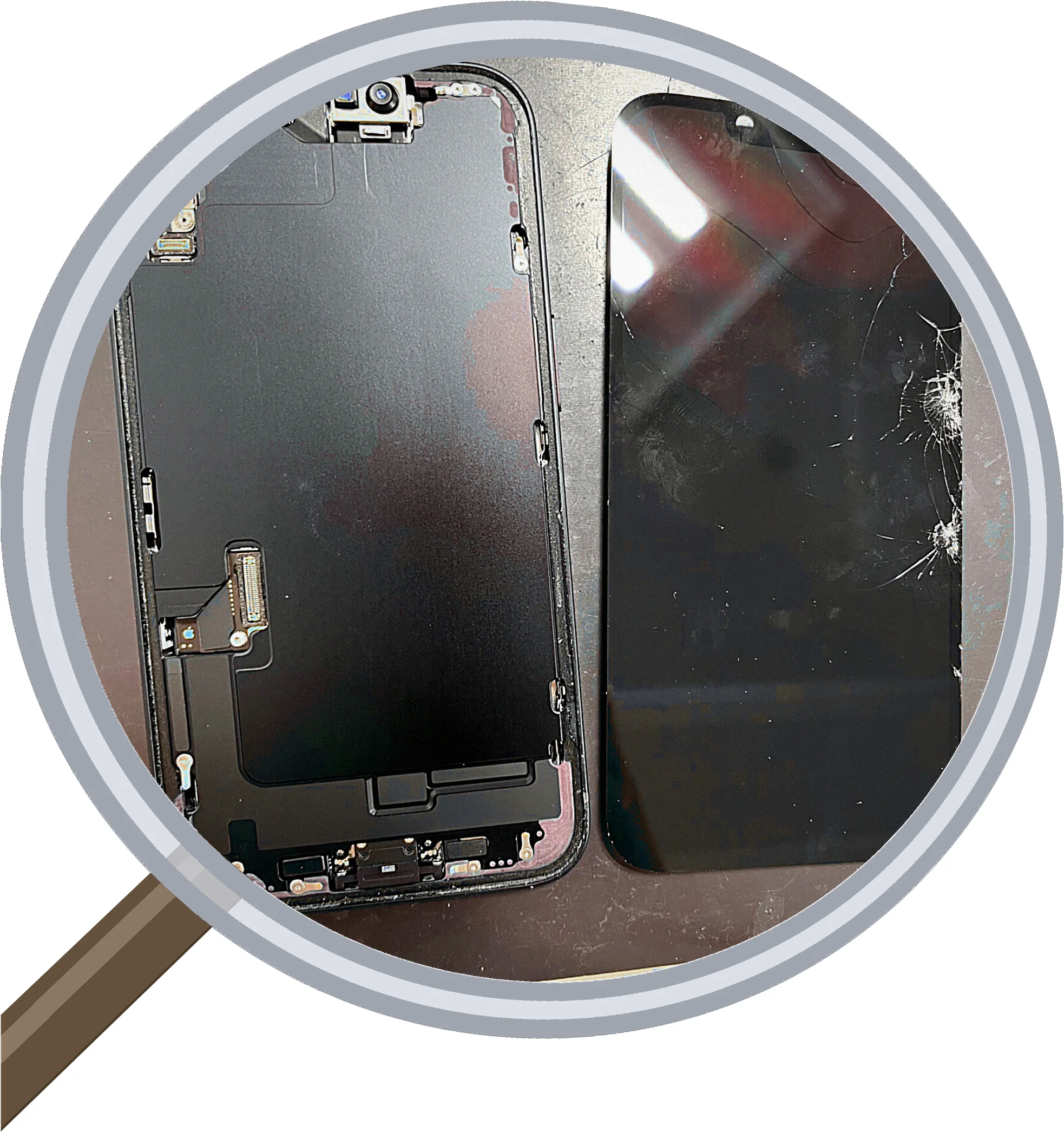 iPhone 14 screen-crack 修理事例