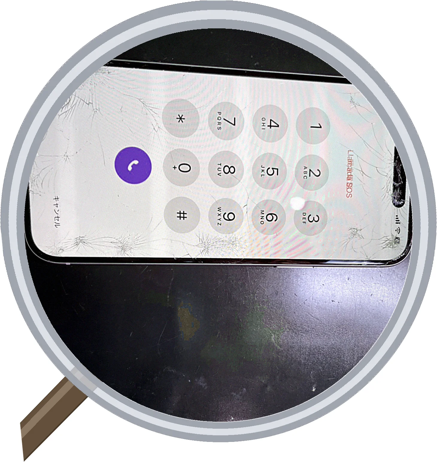 iPhone 15 Plus screen-crack 修理事例