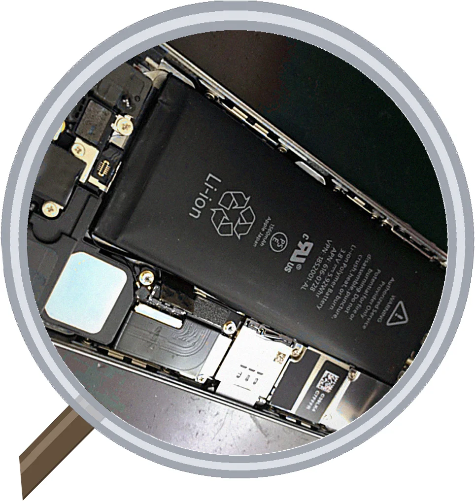 iPhone 5s 電池膨張の修理手順|大阪・松屋町スマエキ