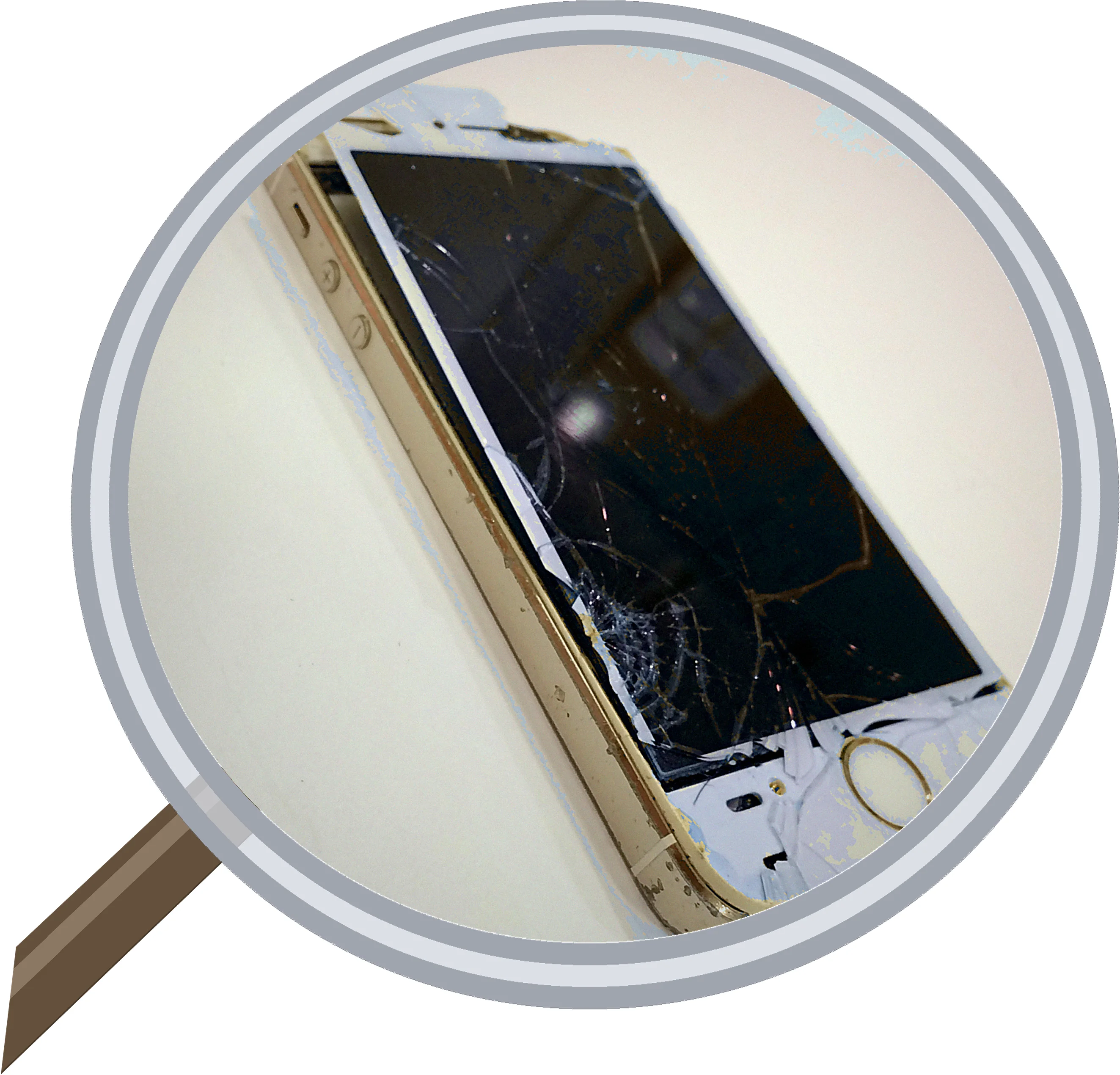 iPhone 5 screen-crack 修理事例