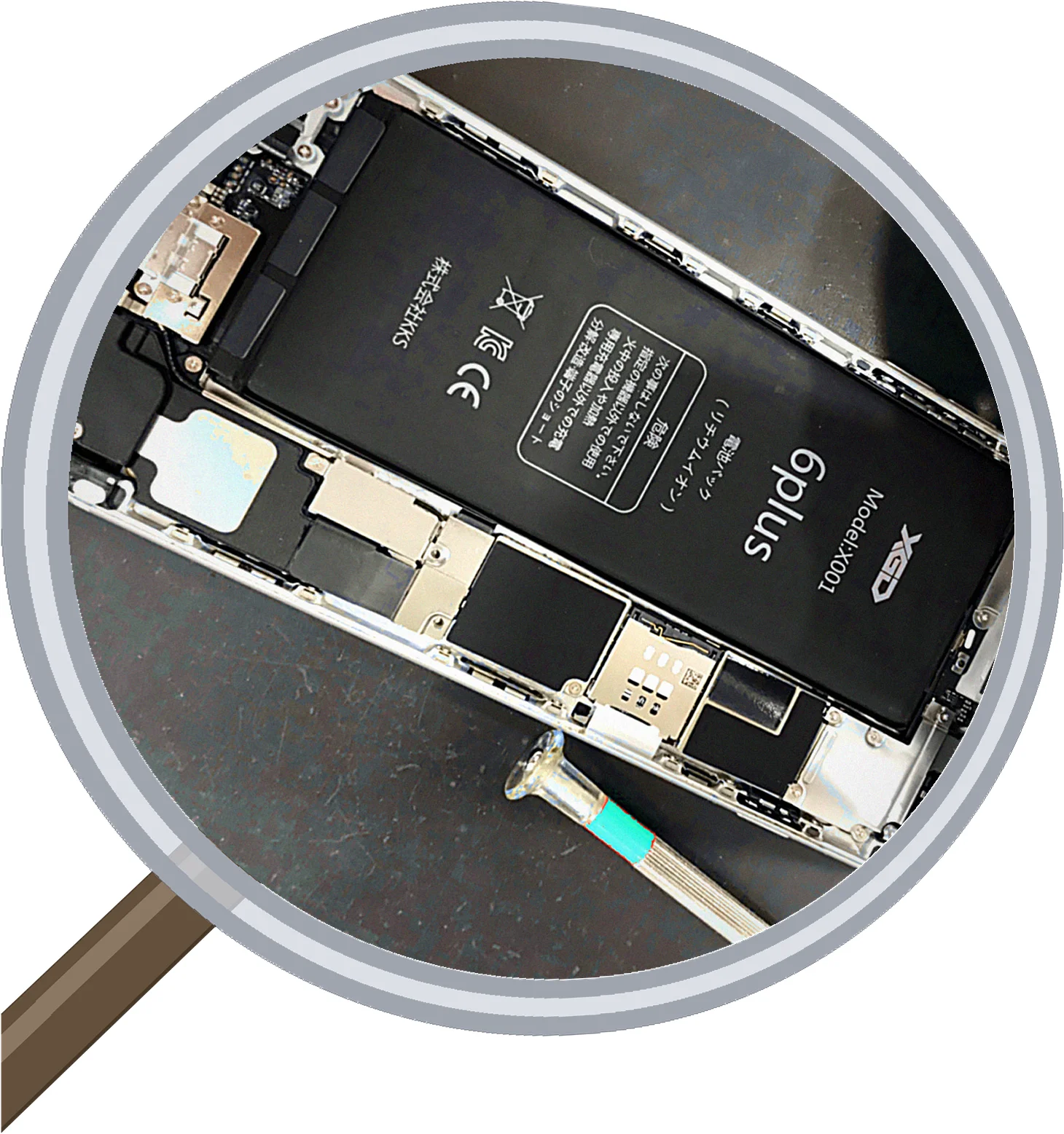 iPhone 6 Plus バッテリー交換 修理|大阪・松屋町スマエキ — 修理の様子