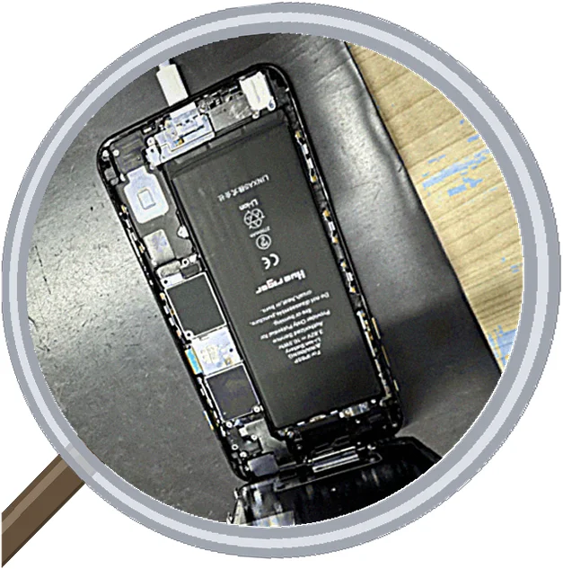 iPhone 6 バッテリー膨張で画面が浮き上がる…バッテリー交換で完全復帰！