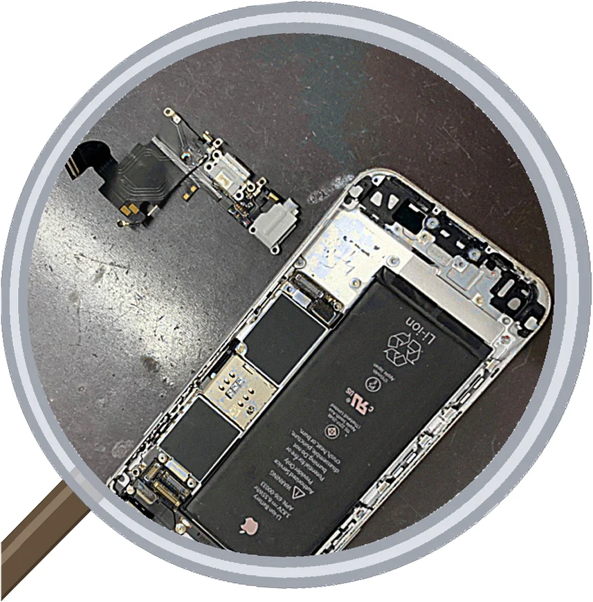 粉々に割れてしまったiPhone6、画面交換で無事復活！ — 修理の様子