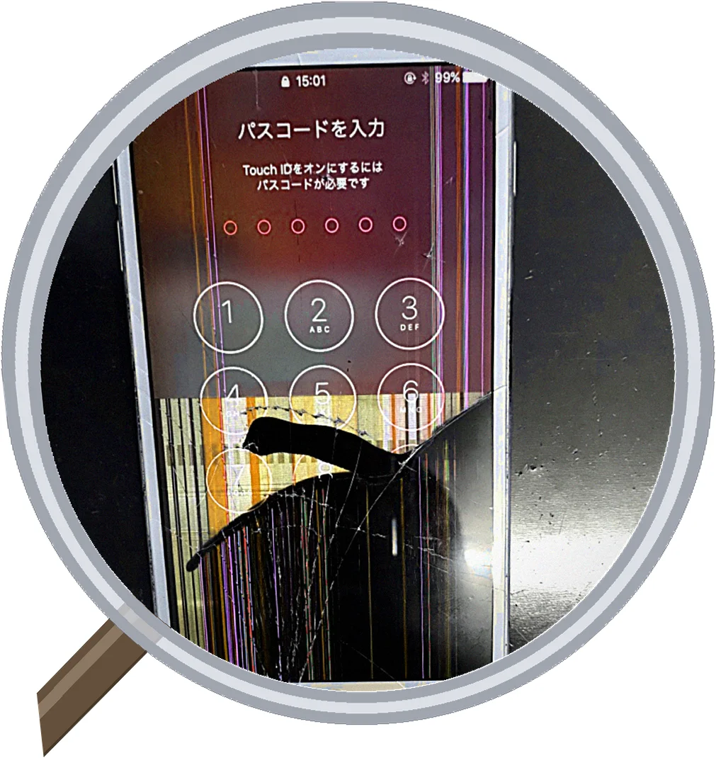 iPhone 6 screen-crack 修理事例