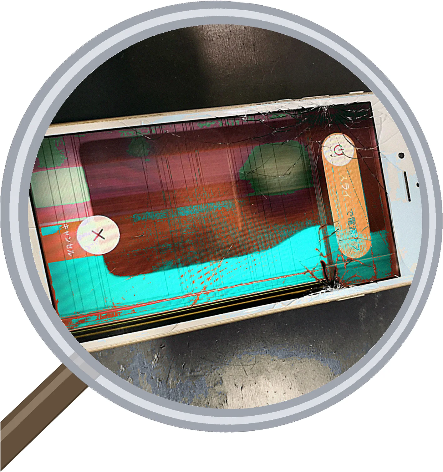 iPhone 6 screen-crack 修理事例