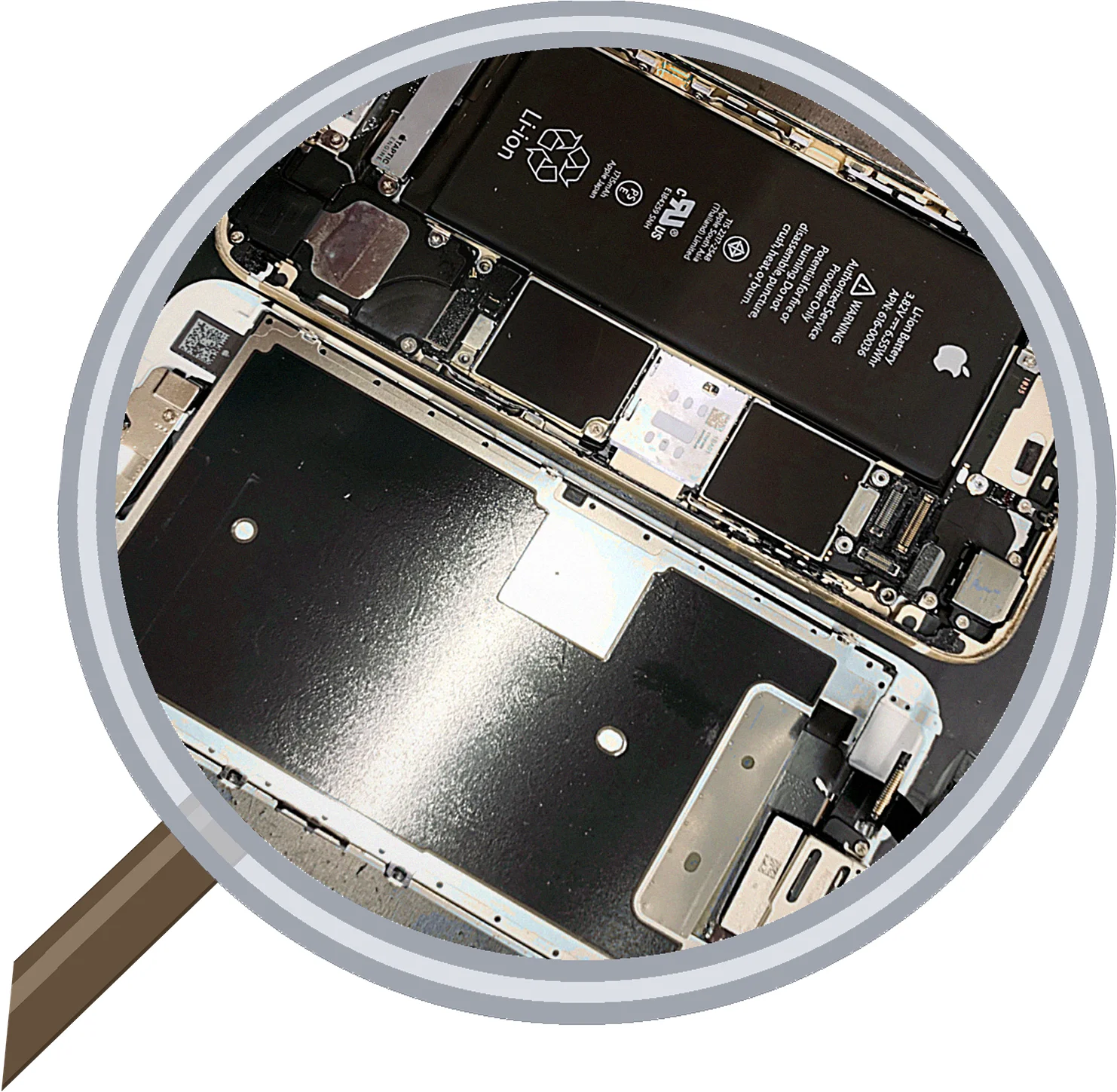 iPhone 6のガラス割れ修理に対応しました — 修理の様子