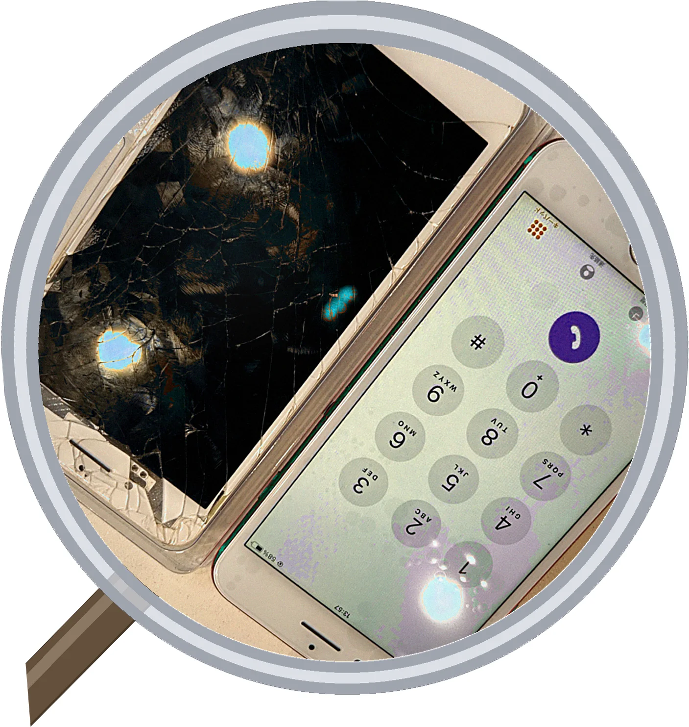 iPhone 7 Plus screen-crack 修理事例
