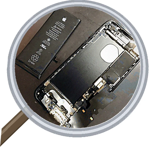 バッテリーの最大容量が79%まで減ったiPhone7のバッテリー交換 — 修理の様子