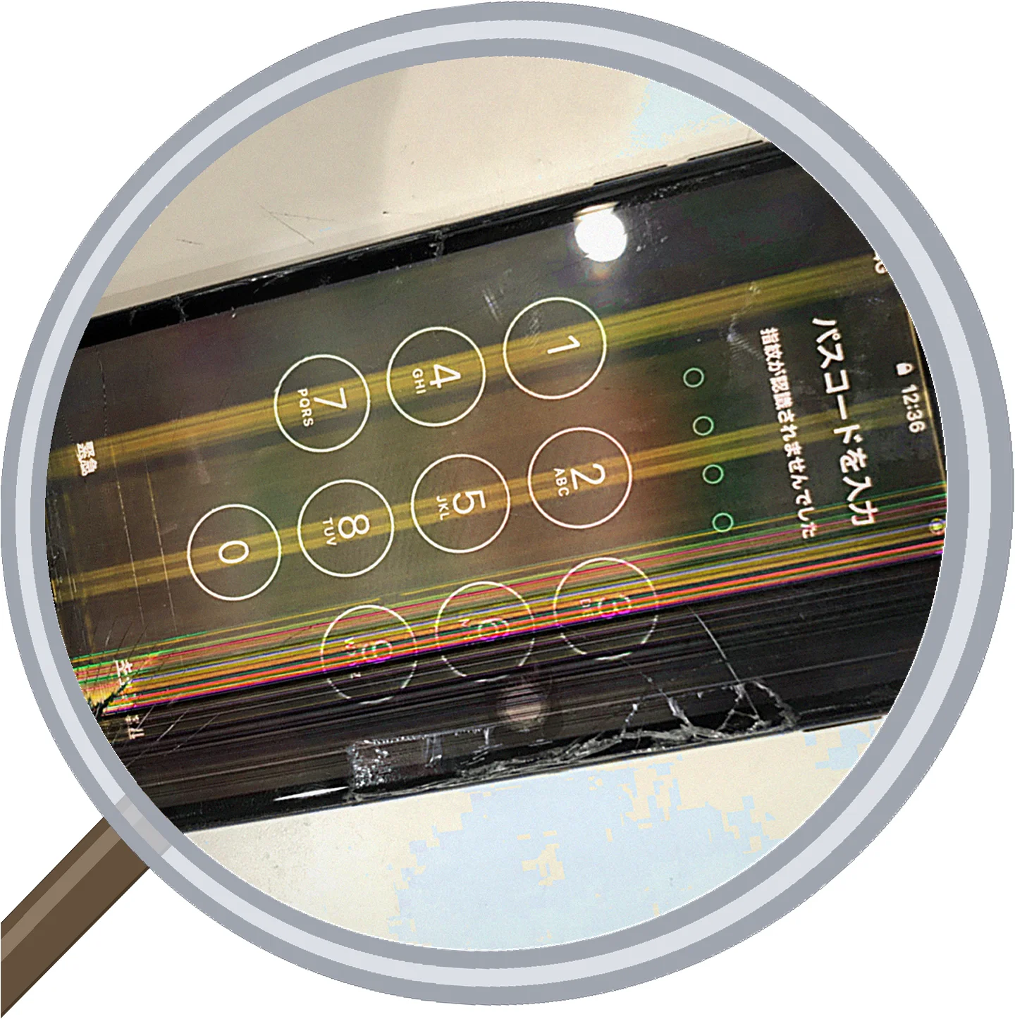 iPhone 7 screen-crack 修理事例