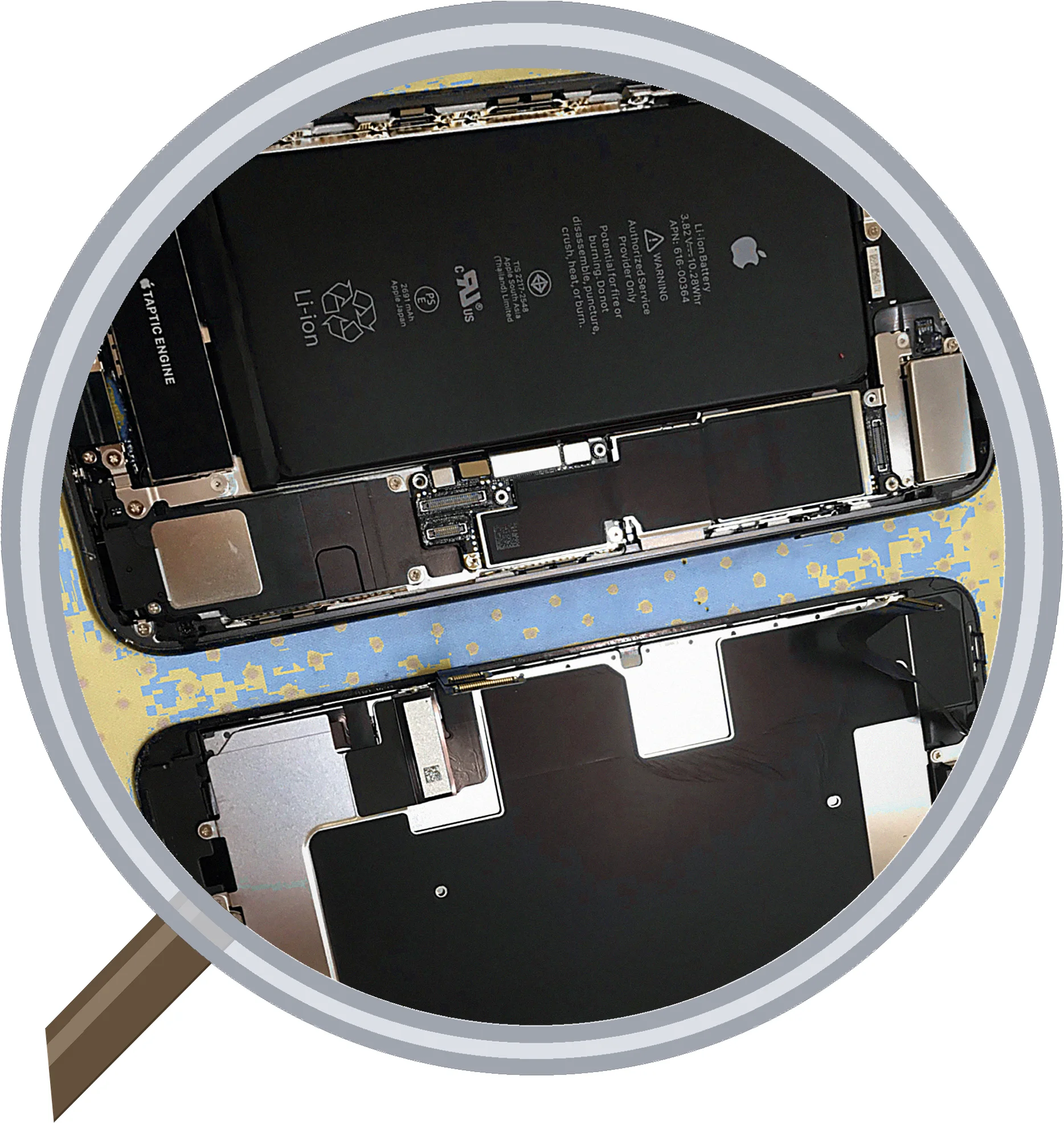 iPhone 8 Plus screen-crack 修理事例