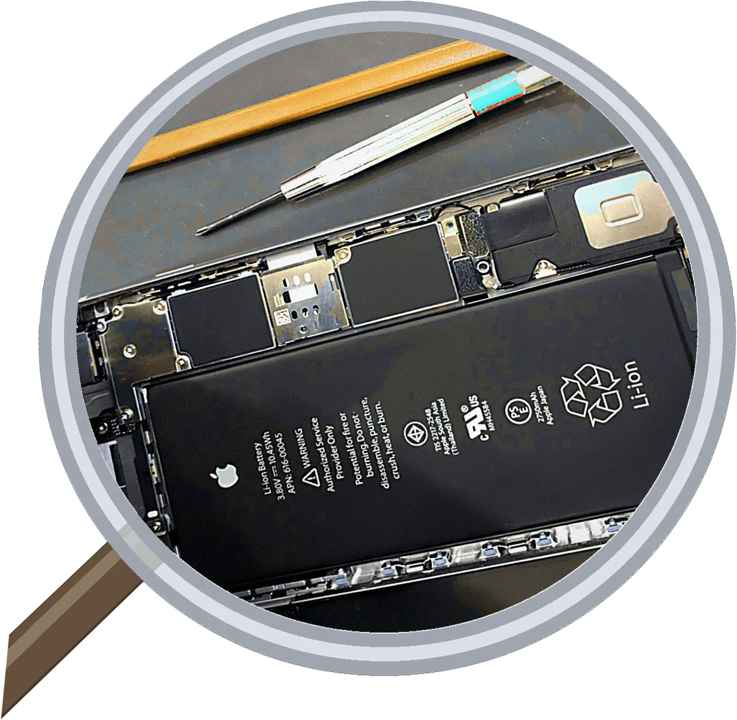 iPhone 8 screen-crack 修理事例