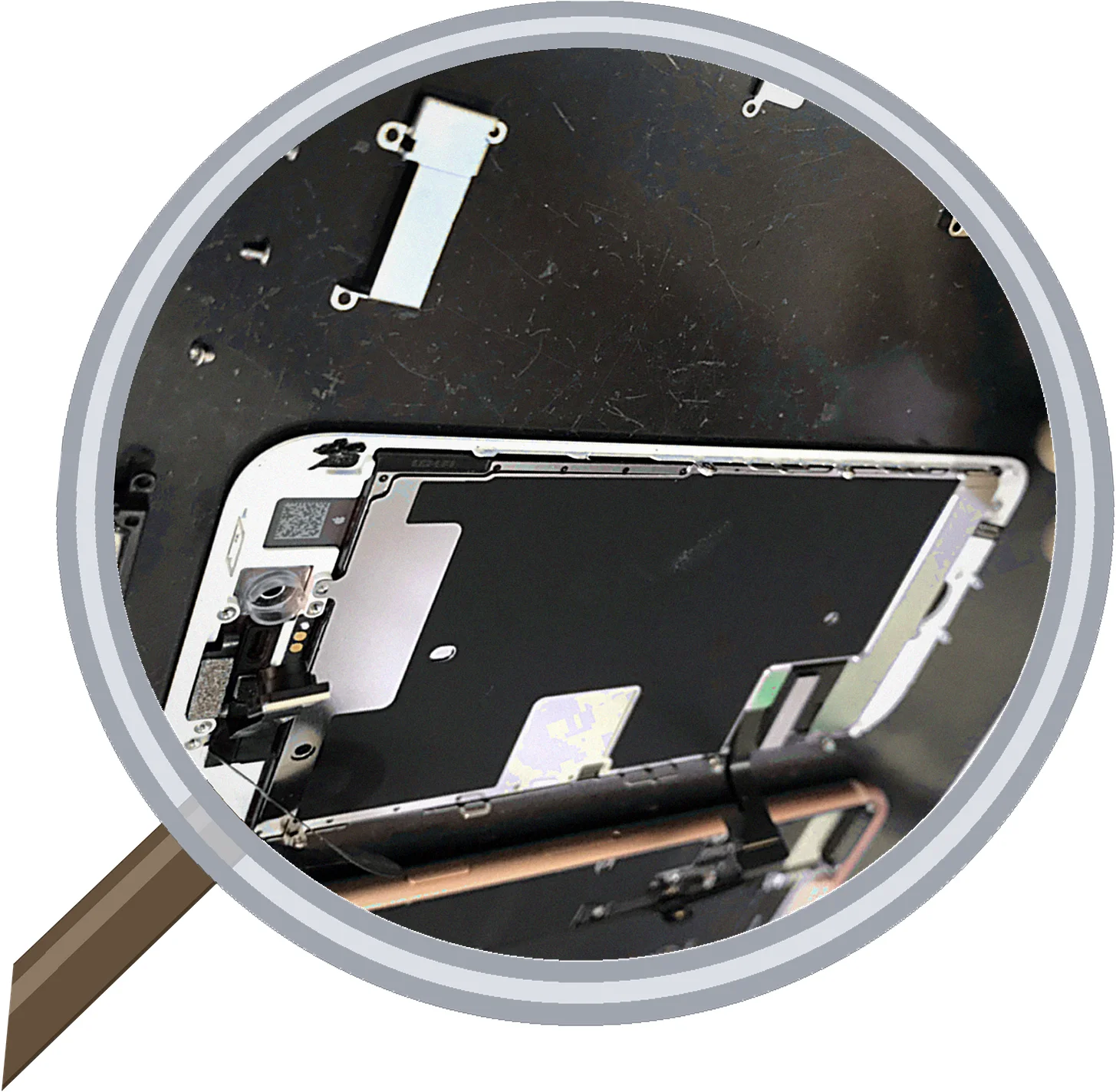 iPhone 8 screen-crack 修理事例