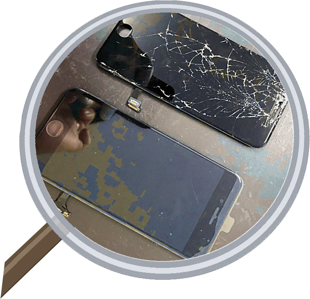 iPhone 8 screen-crack 修理事例
