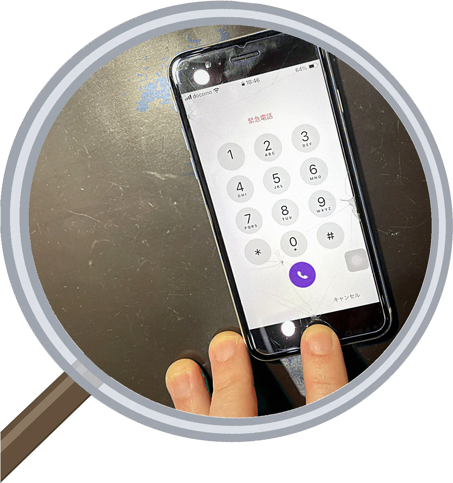 iPhone SEのながら運転をやめられる方法 — 修理の様子