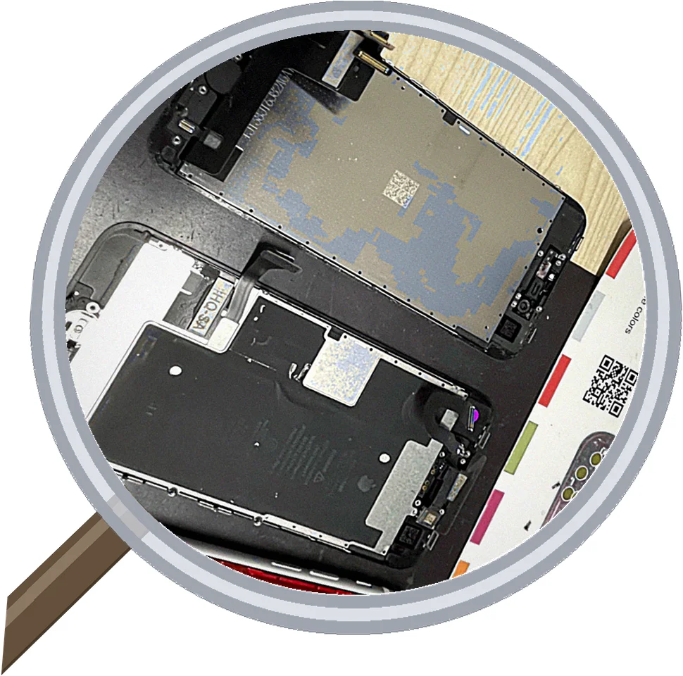 フィルムの貼り付けサービスやってます — 修理の様子