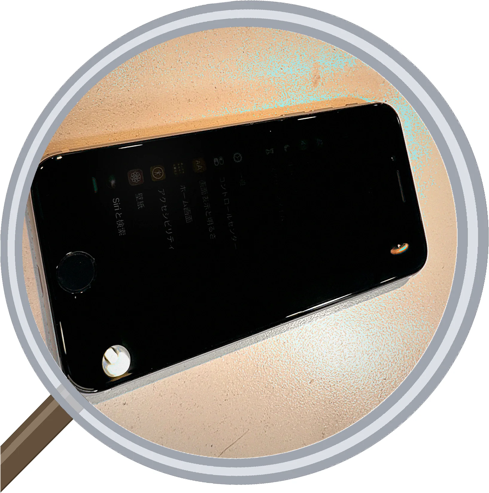 iPhone SE screen-crack 修理事例