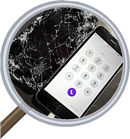 スマホ画面の保護対策、ガラスコーティングという選択肢 — 修理の様子