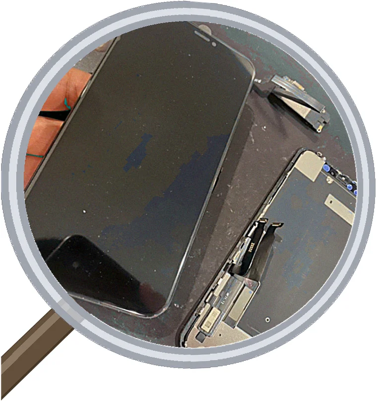 iPhone XR screen-crack 修理事例