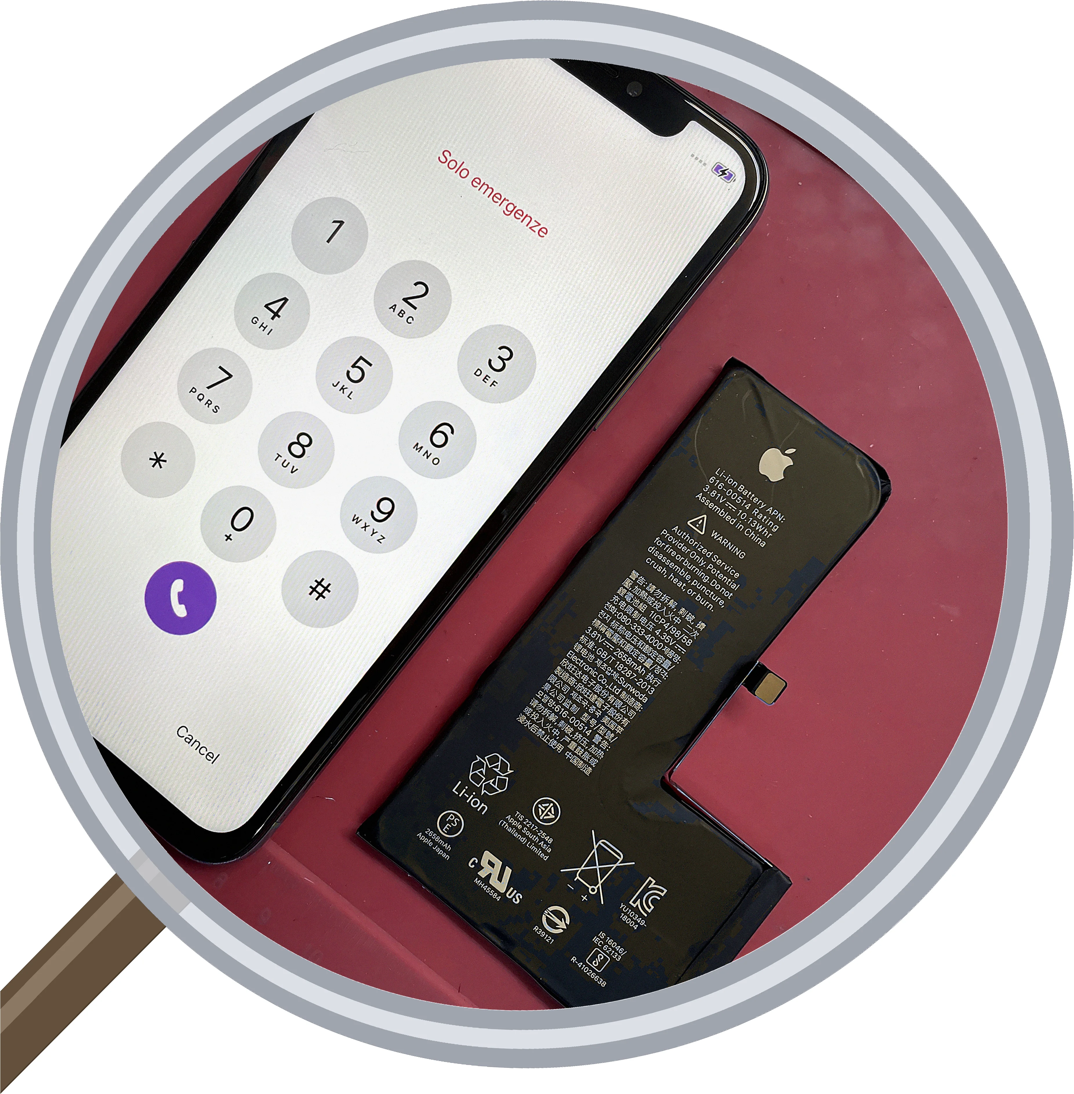 iPhone XS battery 修理事例