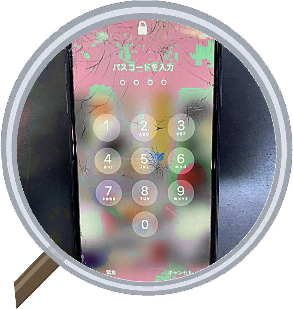 iPhone XS screen-crack 修理事例